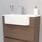 Lavabo da appoggio Florida rettangolare in resina bianco