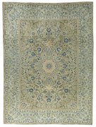 Kashan Tappeto persiano 420x310 Verde (Iran) Annodato A Mano