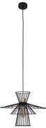 Lampadario a sospensione con filo TAREK 1xE27/40W/230V nero