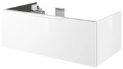 Mobile da bagno sotto lavabo Neo bianco laccato lucido L 90 x H 32 x P 48 cm 1 cassetto, lavabo non incluso