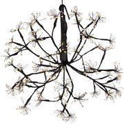 Lampada a sospensione natalizia a sfera nera 40 cm con LED e timer IP44 - Nobu