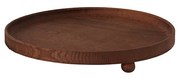 OYOY Living Design - Inka Wood Tray Round Large Dark OYOY Living Design