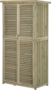 Armadio Mobile Portaoggetti da Giardino 87x46,5x160 cm in Legno  Grigio...