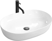 Lavabo da appoggio in ceramica CLEO White-REA
