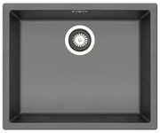 Lavello sottotop 1 vasca in fibra di vetro grafite PYRAMIS Mistral L 40 x L 50 cm