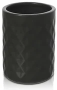 Portaspazzolino da appoggio nero in ceramica Cristal
