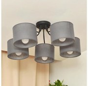 Lampadario a plafone ALBA 5xE27/15W/230V grigio