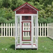 Casetta Per Uccelli Moka 91,5x53x170 Cm Legno Massello Pino /