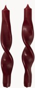 Set di 2 candele a bastoncino fatte a mano Twist