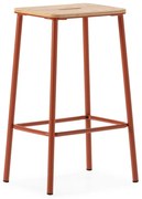 Set di sedie da bar color mattone 2 pz (altezza della seduta 65 cm) Abba – Marckeric