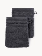 Guanti da bagno con bordo rigato Luxe 2 pz