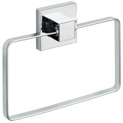 WENKO 22689100-Porta asciugamani VACUUM-LOC QUADRO ED 18,5x14 cm argento/lucido.cromo