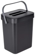WENKO 55027100 - Cestino per rifiuti BLACK OUTDOOR KITCHEN 19x24 cm nero/grigio/trasparente