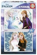 Set di 2 Puzzle Frozen 20 Pezzi