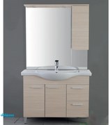 Mobile Bagno "Stella" con Due Ante e Due Cassetti Colore Larice