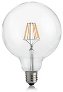 10 Lampadine Led Globo D125 E27 8 Watt 3000 K 860 Lm Cri 80 Trasparente