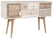 Credenza DKD Home Decor Abete Cotone Bianco (120 x 35 x 80 cm)