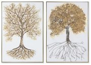 Quadro Home ESPRIT Albero Moderno 82 x 5 x 122 cm (2 Unità)