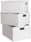 Scatole di cartone bianche in set da 3 Ture - Bigso Box of Sweden