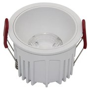 Faretto Da Incasso Moderno Alfa Led Alluminio Bianco Diffusore Pvc Dimmerabile