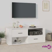 Porta TV in legno, bianco opaco - cm 139X51