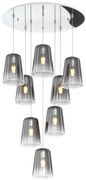 Sospensione cromo tonda 8 luci cromo 1164cr-s8 t-cr