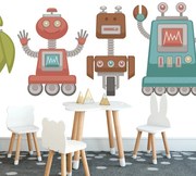Carta da parati – Famiglia di robot