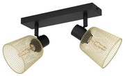 Spot Moderno Coslada In Acciaio Nero 2 Luci E27 40W Ip20