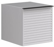 Struttura semi colonna da bagno Pixel 1 anta laccato opaco bianco L 40 x H 40 x P 45.5 cm