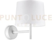 Set up applique 1 luce attacco e27 in metallo bianca