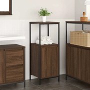Mobile Da Bagno Con Ripiani Rovere Marrone 36x35x95 Cm /