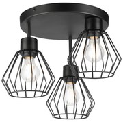 Lampadario a plafone AUDREY 3xE27/60W/230V nero