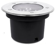 Segnapasso carrabile Led 9W da incasso Rotondo Argento satinato IP65 Bianco freddo 6000K Wisdom