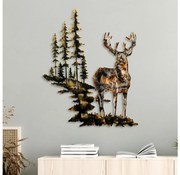Decorazione da muro 65x79 cm cervo metallo