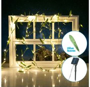 Aigostar - Catena LED solare 50xLED/7m IP65 bianco caldo oliva