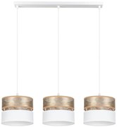 Lampadario a sospensione con filo LIMA 3xE27/60W/230V oro/bianco