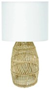 Lampada da tavolo 1xE27/25W/230V rattan/bianco