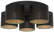 Lampadario a plafone LOFT SHADE 5xE27/60W/230V nero/oro