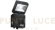 Proiettore led cosmo nero 1w 80lm 4000k con sensore regolabile ip44...