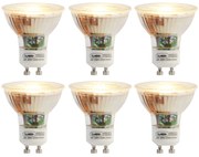 Set di 6 lampade LED GU10 3W 200 lm 2200K