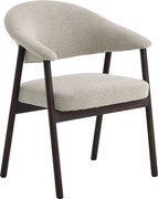 Sedia imbottita GARDA Beige Mélange / rovere Dark Espresso