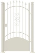Cancello con serratura elettrica Marmolada in ferro, apertura a destra, L 104.5, H 180-195 cm, di colore bianco
