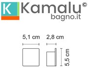 Kamalu - Appendino bagno design moderno in acciaio inox nero opaco | NUEVO-N