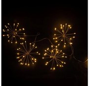 Brilagi - Catena luminosa natalizia LED da esterno, 150 LED, 5 m, IP44, bianco caldo, effetto scintillante