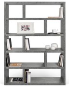 Libreria grigia in cemento 120x173 cm Dublin - TemaHome