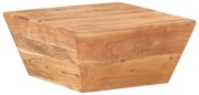 Tavolino da caffè a forma di v 66x66x30 cm in legno di acacia
