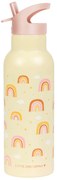 A Little Lovely Company - borraccia in acciaio inox, 500 ml - arcobaleno