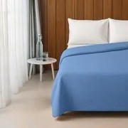 Trapuntino singolo blu microfibra