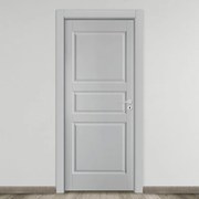 Porta interna a battente New York in MDF colore grigio, L 60 x H 210 cm, apertura a sinistra