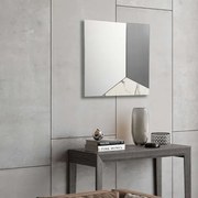 Specchio moderno 80x80 cm vetro fumč e laminato effetto bianco - GEORGE
